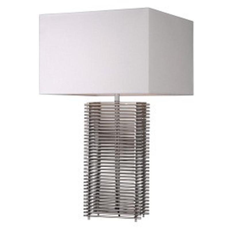 Настольная лампа Milburn Table Lamp Хром Белый Настольная лампа Milburn Table Lamp Хром Белый в Грозном | Loft Concept