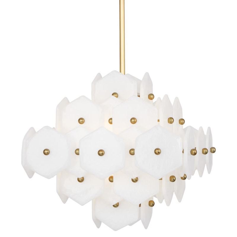 Люстра VIENNA SMALL CHANDELIER Латунь Хром Белый Люстра VIENNA SMALL CHANDELIER Латунь Хром Белый в Грозном | Loft Concept