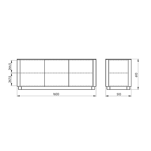 Тумба молочного цвета с 3-мя дверцами Tammi  в Грозном
