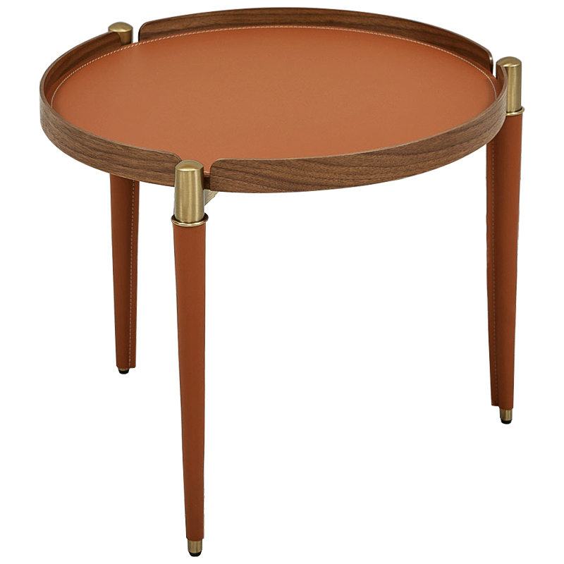 Кофейный стол Ferrey Round Table Side Оранжевый Золотой Кофейный стол Ferrey Round Table Side Оранжевый Золотой в Грозном | Loft Concept