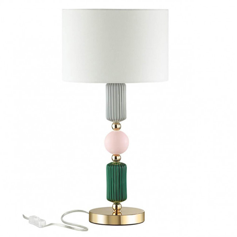 Настольная лампа Керамика Iris Candy table lamp Белый Зеленый Розовый Серый Настольная лампа Керамика Iris Candy table lamp Белый Зеленый Розовый Серый в Грозном | Loft Concept