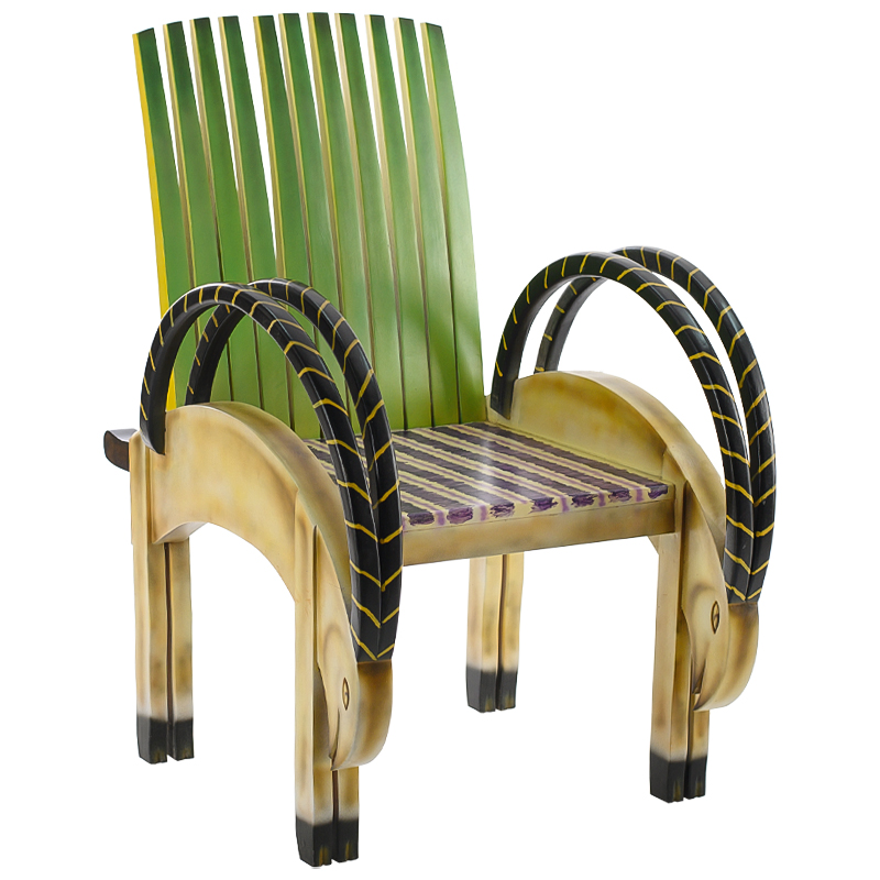 Кресло Oryx Armchair Зеленый Желтый Черный Мульти Кресло Oryx Armchair Зеленый Желтый Черный Мульти в Грозном | Loft Concept