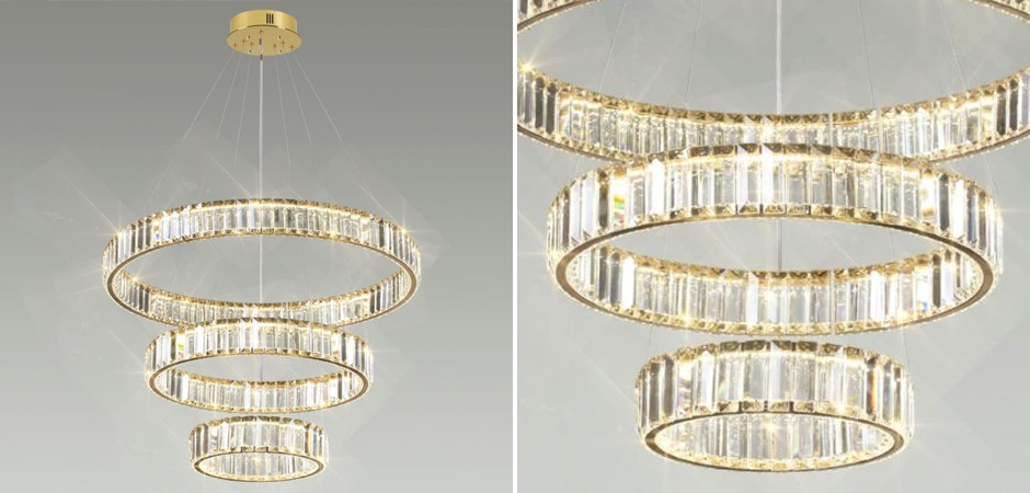Люстра Хрустальная Ring Horizontal 3 кольца Люстра Хрустальная Ring Horizontal 3 кольца - Loft-Concept в Грозном