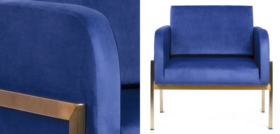 Кресло Velvet Ardmore Chair blue Кресло Velvet Ardmore Chair blue - Loft-Concept в Грозном