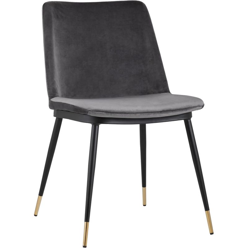 Стул Melissa Chair Серый Велюр Серый Черный Стул Melissa Chair Серый Велюр Серый Черный в Грозном | Loft Concept