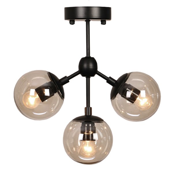Люстра Modo Chandelier 3 Globes Дымчатый (Smoke) Люстра Modo Chandelier 3 Globes Дымчатый (Smoke) в Грозном | Loft Concept