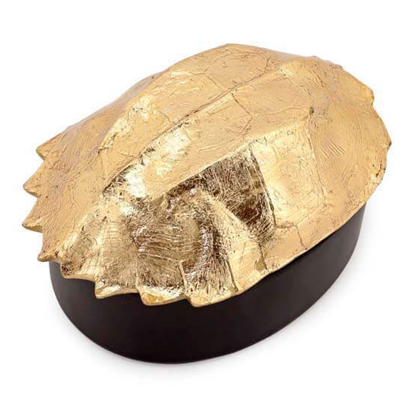 Шкатулка BOX TURTLE Черный Глянцевое золото Шкатулка BOX TURTLE Черный Глянцевое золото в Грозном | Loft Concept