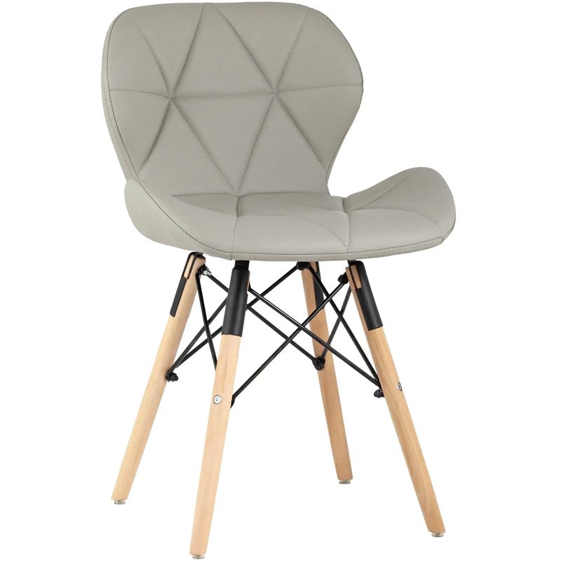 Стул Jeroen Chair Серая Экокожа Серый Древесина Черный Стул Jeroen Chair Серая Экокожа Серый Древесина Черный в Грозном | Loft Concept