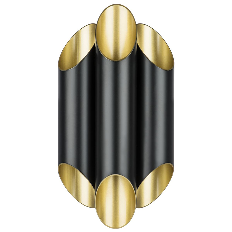 Бра Garbi Trio Black Pipe Organ Sconce Черный Золотой Бра Garbi Trio Black Pipe Organ Sconce Черный Золотой в Грозном | Loft Concept