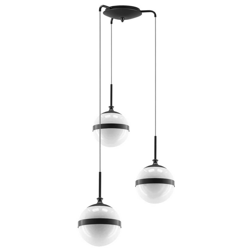 Подвесной светильник Peggy Single Pendant Light Темный хром Белый Подвесной светильник Peggy Single Pendant Light Темный хром Белый в Грозном | Loft Concept