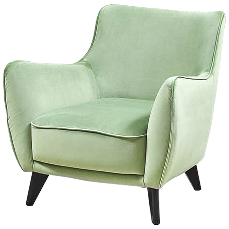 Кресло Mint Softness Chair Зеленый шалфей Черный Кресло Mint Softness Chair Зеленый шалфей Черный в Грозном | Loft Concept