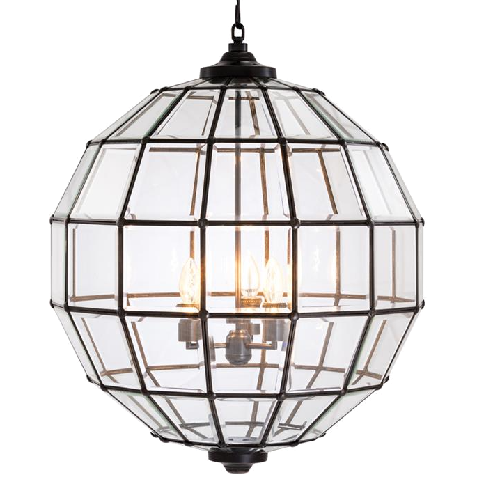 Люстра Lantern Luna Bronze L Темная бронза Прозрачный (Transparent) Люстра Lantern Luna Bronze L Темная бронза Прозрачный (Transparent) в Грозном | Loft Concept