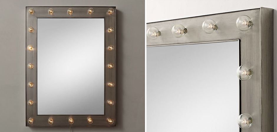 Зеркало с подсветкой Restoration Hardware ILLUMINATED Mirror Pewter Зеркало с подсветкой Restoration Hardware ILLUMINATED Mirror Pewter - Loft-Concept в Грозном