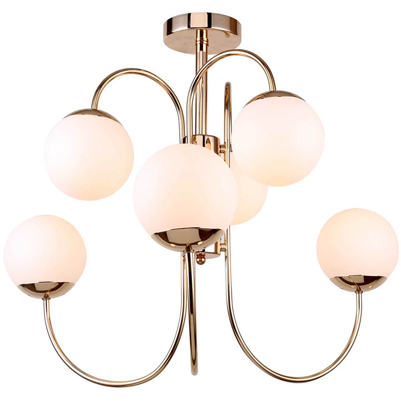 Люстра Amalthea Chandelier 6 Золотой Белый Люстра Amalthea Chandelier 6 Золотой Белый в Грозном | Loft Concept