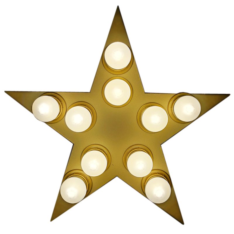 Настенный светильник Star золотая звезда матовое золото Настенный светильник Star золотая звезда матовое золото в Грозном | Loft Concept