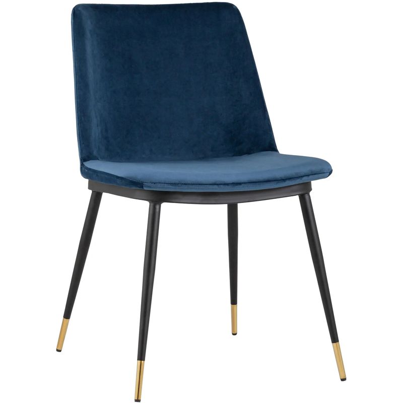 Стул Melissa Chair Синий Велюр Синий Черный Стул Melissa Chair Синий Велюр Синий Черный в Грозном | Loft Concept