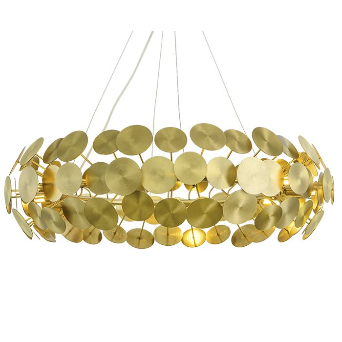 Люстра Metal Disc Chandelier ring Золотой Люстра Metal Disc Chandelier ring Золотой в Грозном | Loft Concept