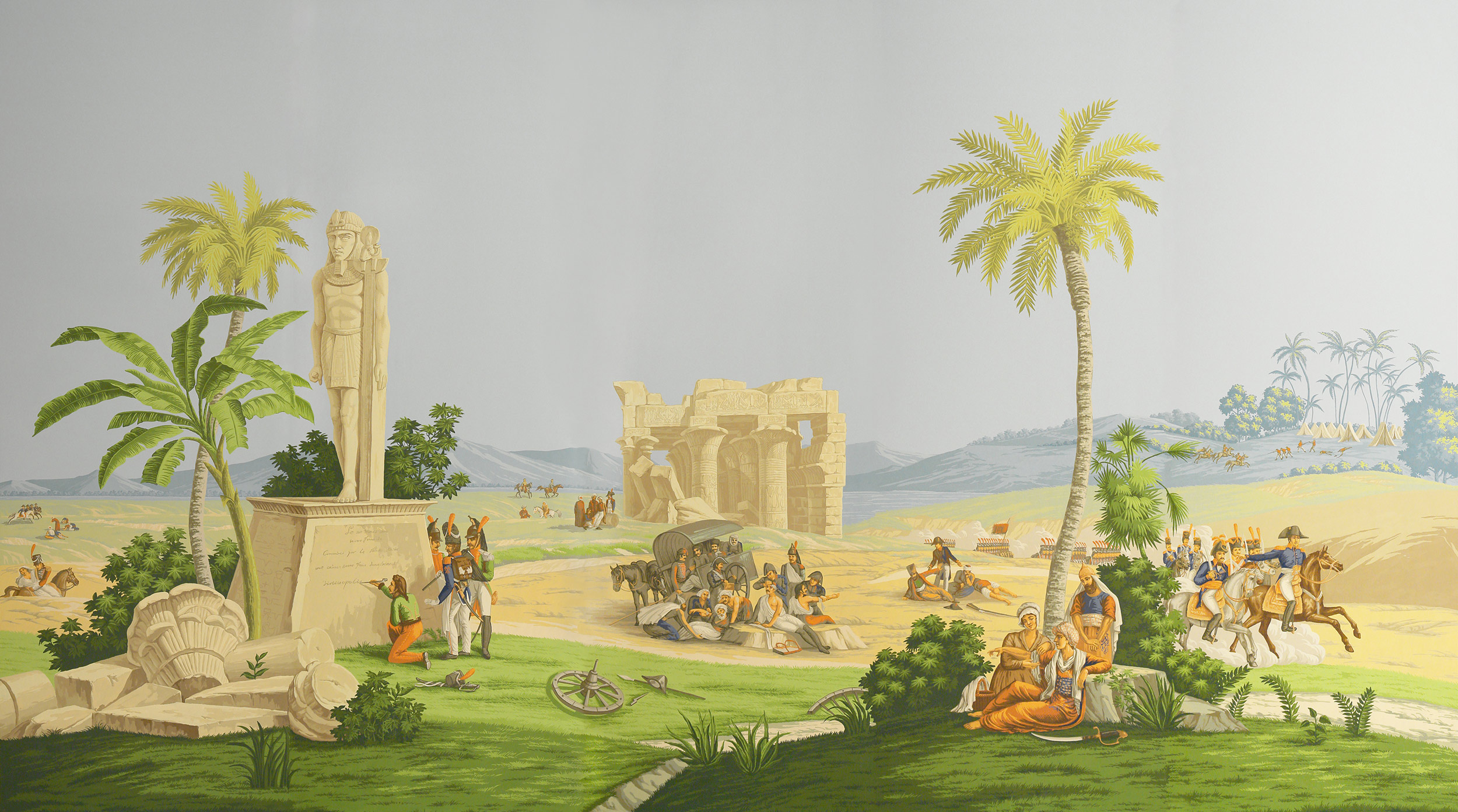 Обои ручная роспись Napoleon's Campaign in Egypt Velay on scenic paper Обои ручная роспись Napoleon's Campaign in Egypt Velay on scenic paper - постер Loft-Concept в Грозном