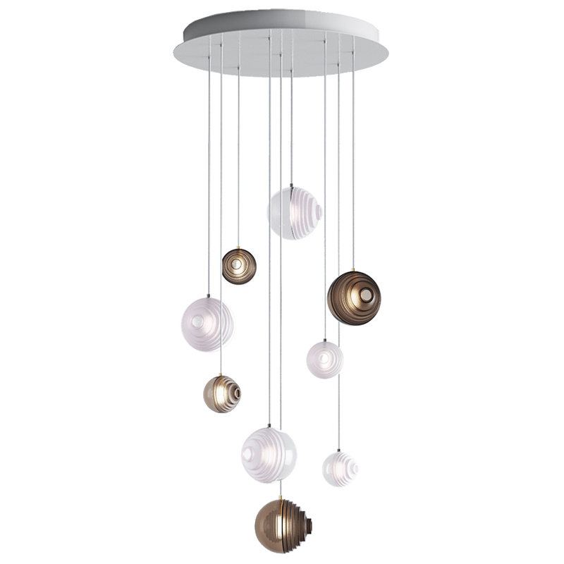 Каскадная Люстра Loft Industry Modern Glass Universe Стекло Смок Белый Каскадная Люстра Loft Industry Modern Glass Universe Стекло Смок Белый в Грозном | Loft Concept