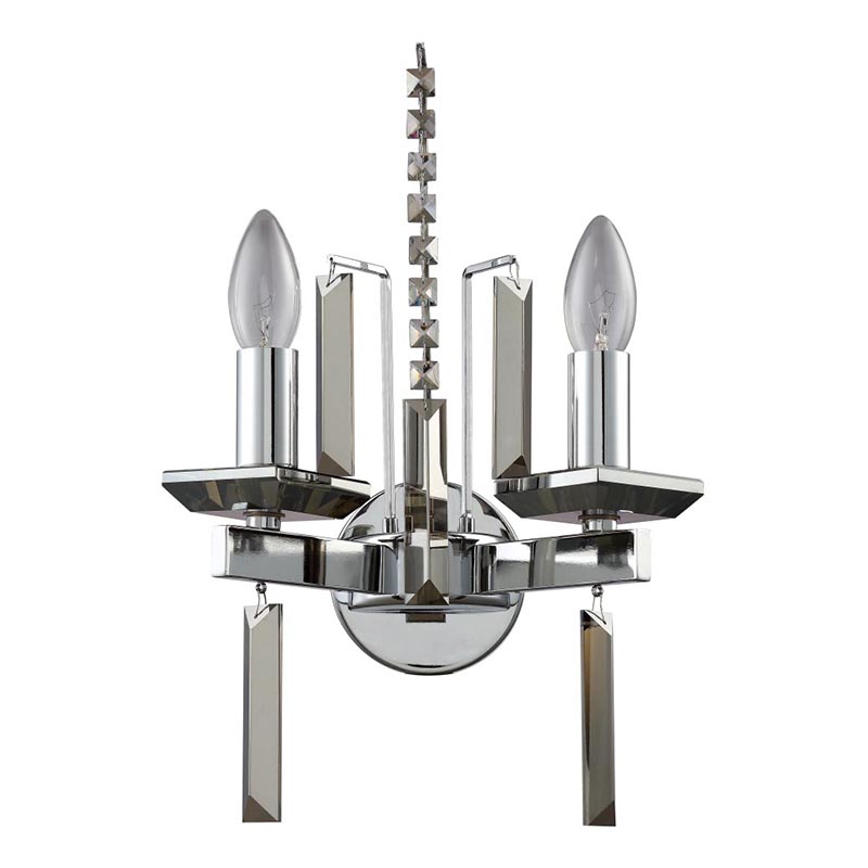 Бра Vivien Crystal Chrome Wall Lamp Хром Серый Бра Vivien Crystal Chrome Wall Lamp Хром Серый в Грозном | Loft Concept