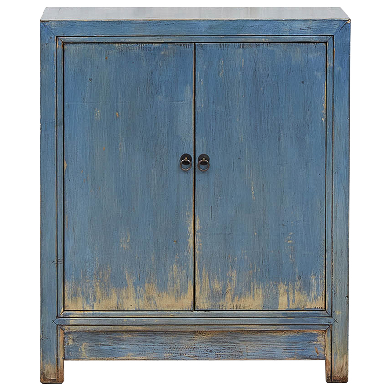 Комод голубой Blue Vintage Chest of Drawers Chinese Collection Голубой Бежевый Комод голубой Blue Vintage Chest of Drawers Chinese Collection Голубой Бежевый в Грозном | Loft Concept