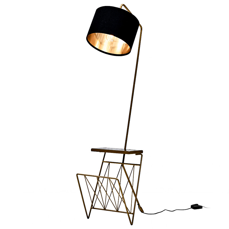 Напольная лампа Trono Floor lamp Черный Латунь Напольная лампа Trono Floor lamp Черный Латунь в Грозном | Loft Concept