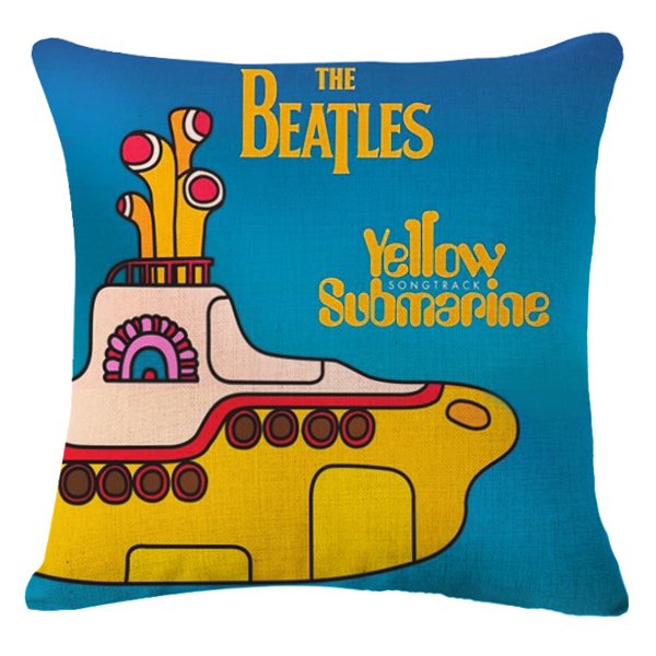Декоративная подушка Yellow Submarine Желтый Бирюзовый Декоративная подушка Yellow Submarine Желтый Бирюзовый в Грозном | Loft Concept