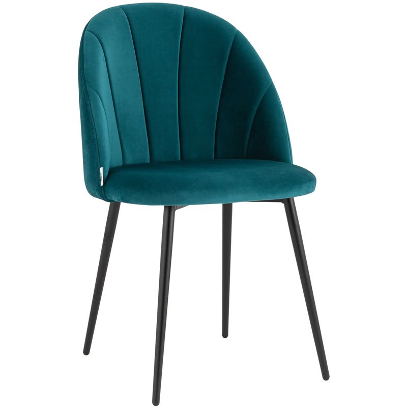 Стул Balsari S Chair Темно-Бирюзовый Велюр Бирюзовый Черный Стул Balsari S Chair Темно-Бирюзовый Велюр Бирюзовый Черный в Грозном | Loft Concept