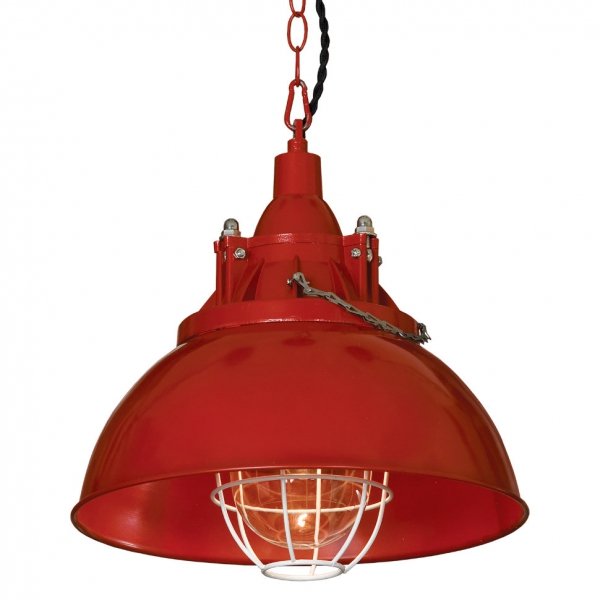Подвесной светильник Firefighter Helmet Pendant Red Красный Подвесной светильник Firefighter Helmet Pendant Red Красный в Грозном | Loft Concept
