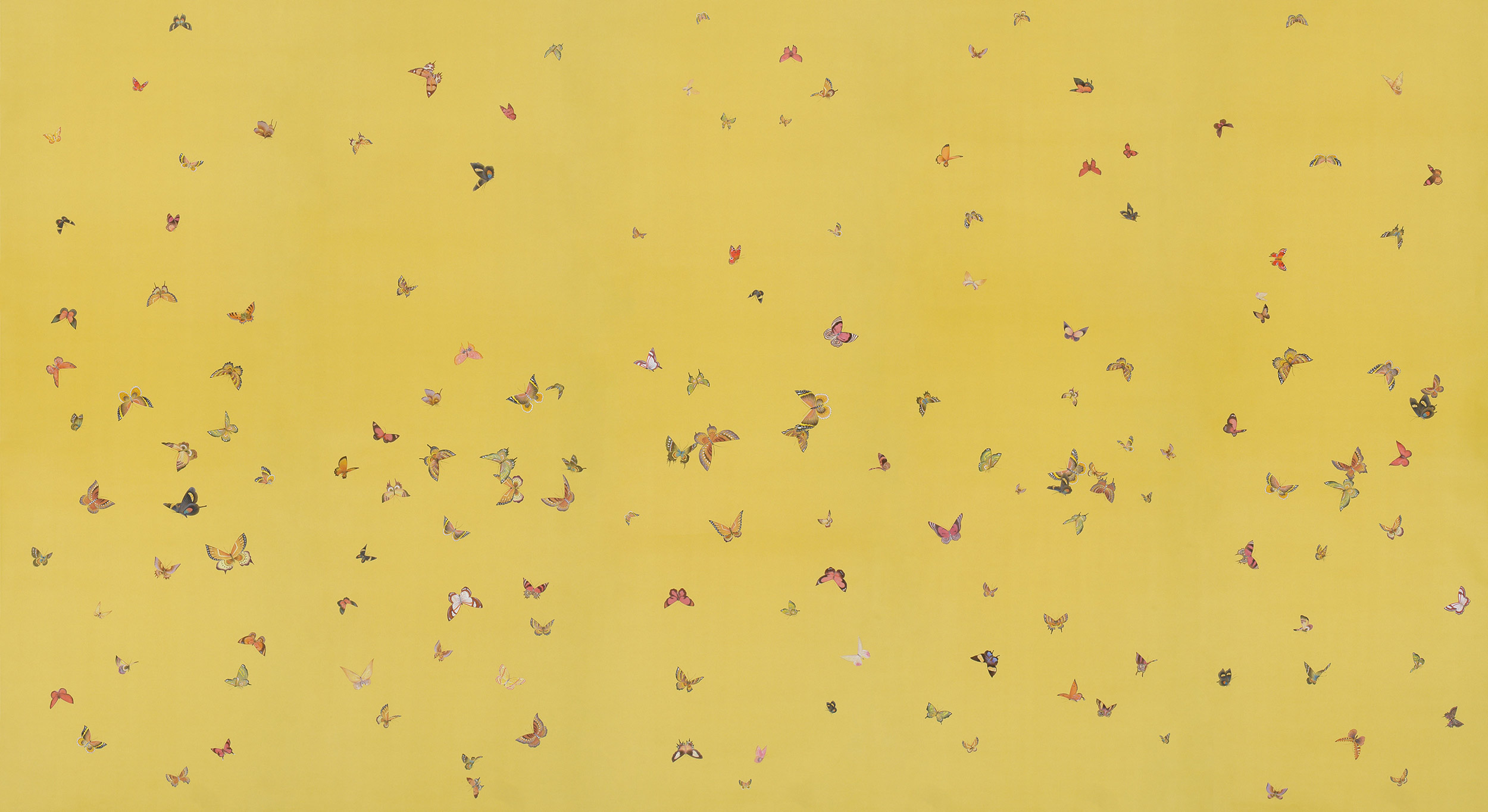 Обои ручная роспись Butterflies Monarch on dyed paper Обои ручная роспись Butterflies Monarch on dyed paper - постер Loft-Concept в Грозном