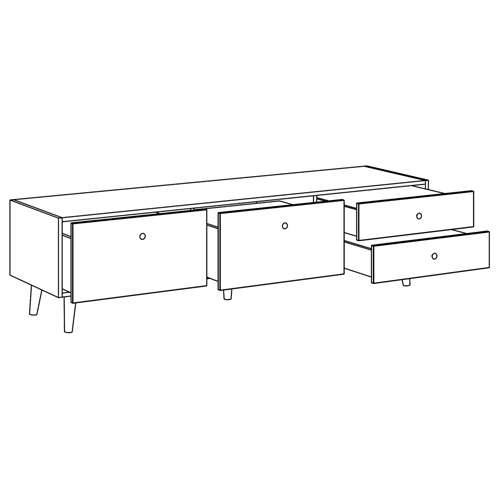 Длинная ТВ-тумба с принтом на ящиках Elise TV Stand Длинная ТВ-тумба с принтом на ящиках Elise TV Stand в Грозном