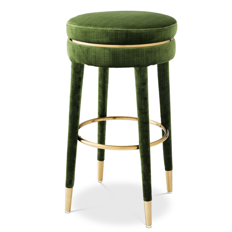 Барный стул Eichholtz Bar Stool Parisian green Зеленый Латунь Барный стул Eichholtz Bar Stool Parisian green Зеленый Латунь в Грозном | Loft Concept
