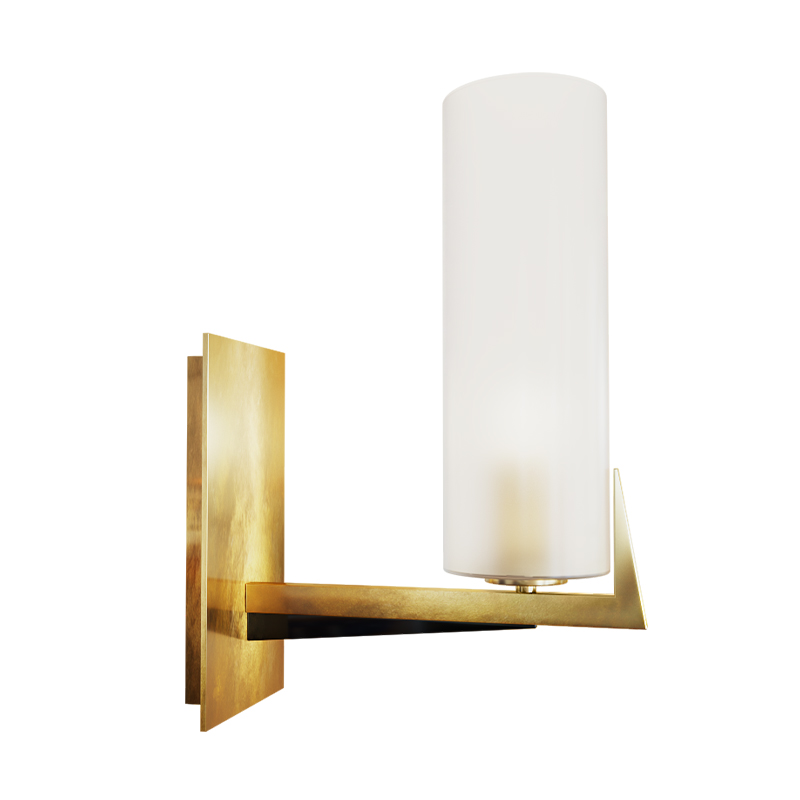 Дизайнерское бра Brass Candle Латунь Латунь Белый Дизайнерское бра Brass Candle Латунь Латунь Белый в Грозном | Loft Concept