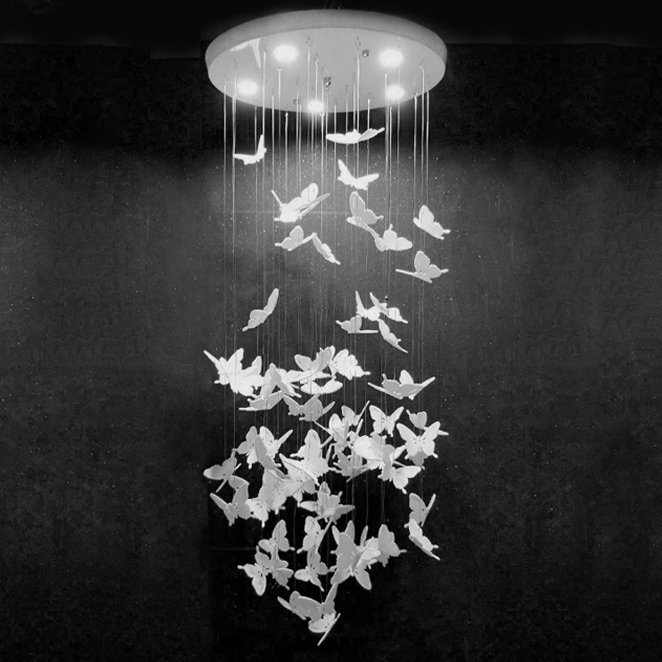 Люстра Night Butterflies Chandelier Белый Люстра Night Butterflies Chandelier Белый в Грозном | Loft Concept
