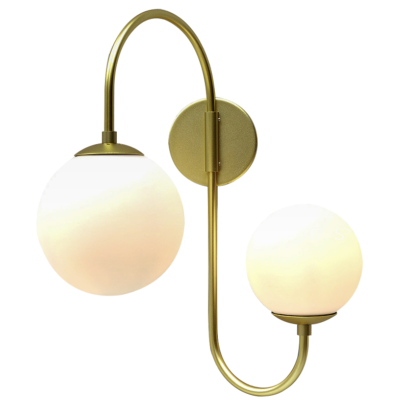 Бра Gooseneck Pelle Gold Wall Lamp Золотой Белый Бра Gooseneck Pelle Gold Wall Lamp Золотой Белый в Грозном | Loft Concept