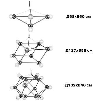 Люстра Molecule Gold Chandelier Люстра Molecule Gold Chandelier в Грозном