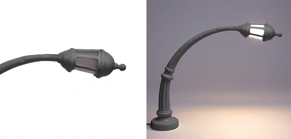 Настольная лампа Seletti Street Lamp Grey - Loft-Concept в Грозном