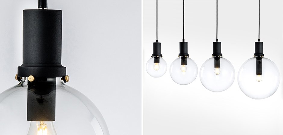 Подвесной светильник Glass Globe Black Подвесной светильник Glass Globe Black - Loft-Concept в Грозном