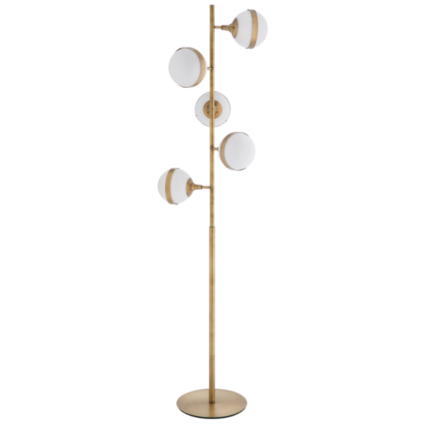 Торшер Peggy Guggen Brass FLOR LAMP Белый Латунь Торшер Peggy Guggen Brass FLOR LAMP Белый Латунь в Грозном | Loft Concept
