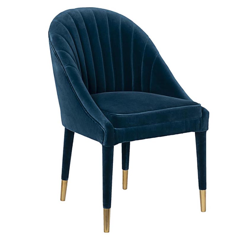 Стул Walton Chair blue velor Синий Золотой Стул Walton Chair blue velor Синий Золотой в Грозном | Loft Concept