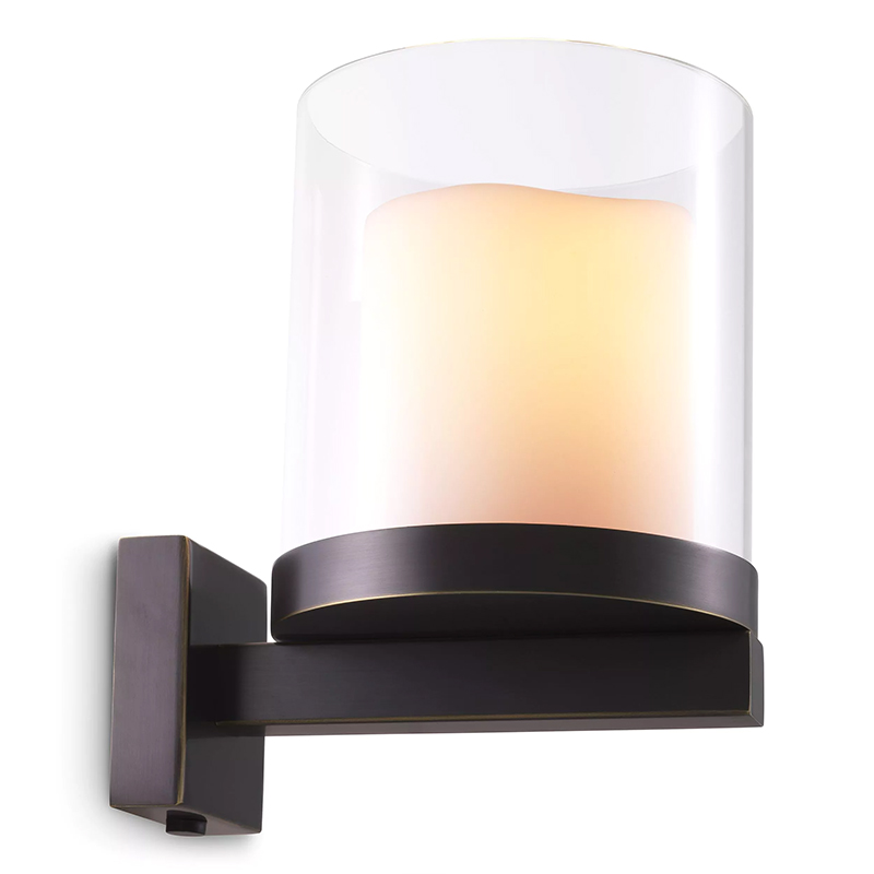 Бра Eichholtz Wall Lamp Donovan Bronze Черный Темная бронза Прозрачное Стекло Белый Бра Eichholtz Wall Lamp Donovan Bronze Черный Темная бронза Прозрачное Стекло Белый в Грозном | Loft Concept