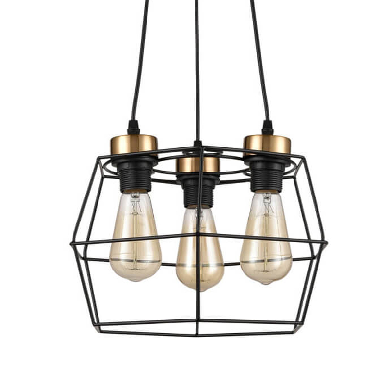 Люстра Loft Wire Cage Black lamp 3 Черный Люстра Loft Wire Cage Black lamp 3 Черный в Грозном | Loft Concept