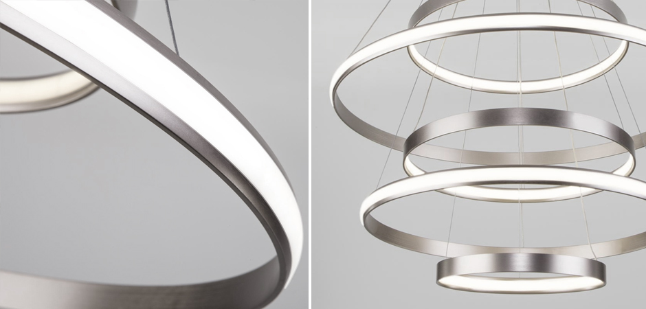 Люстра Light Ring Vertical Silver 5 колец Люстра Light Ring Vertical Silver 5 колец - Loft-Concept в Грозном