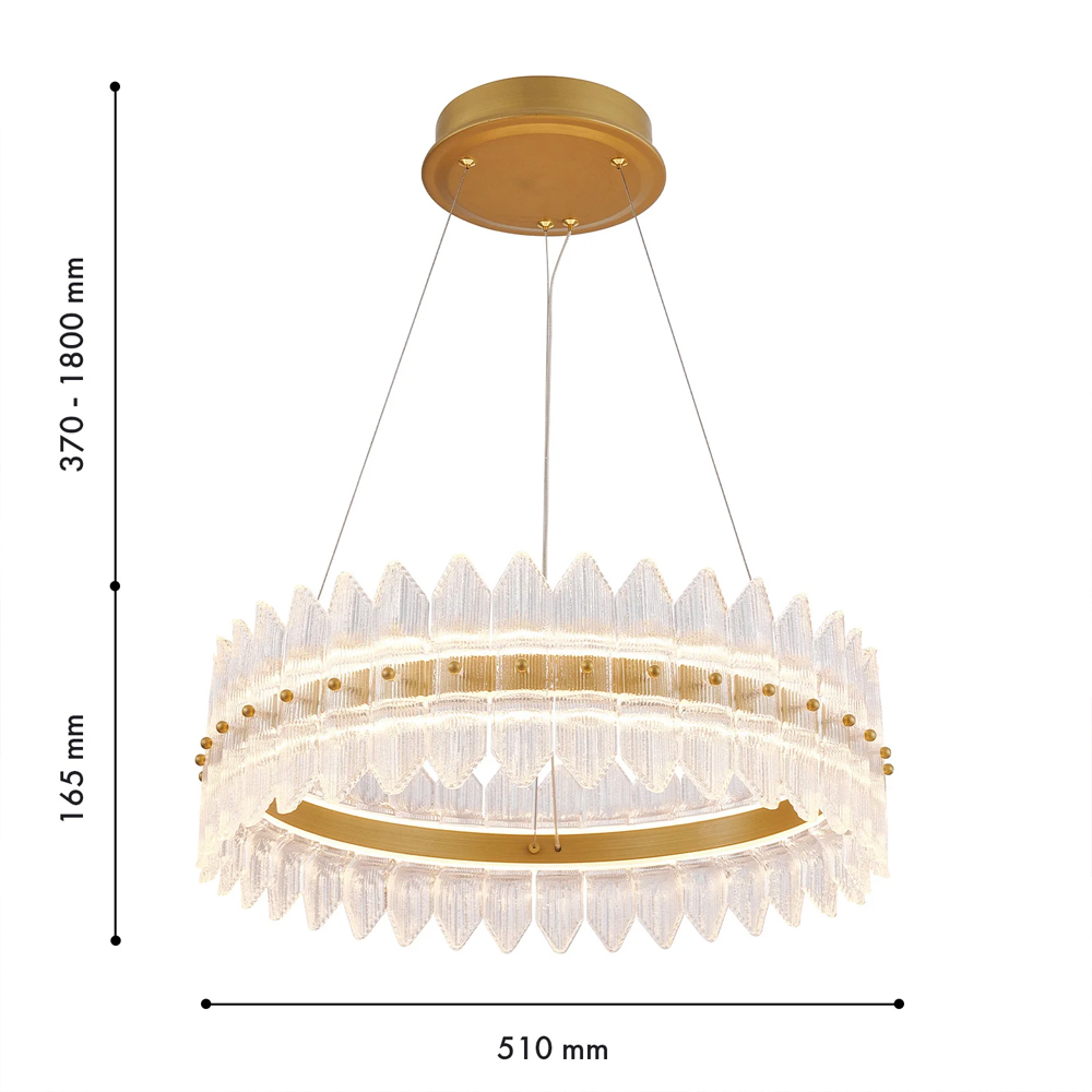 Люстра круглая с декоративными элементами в виде лепестков Round Light Flashing в Грозном
