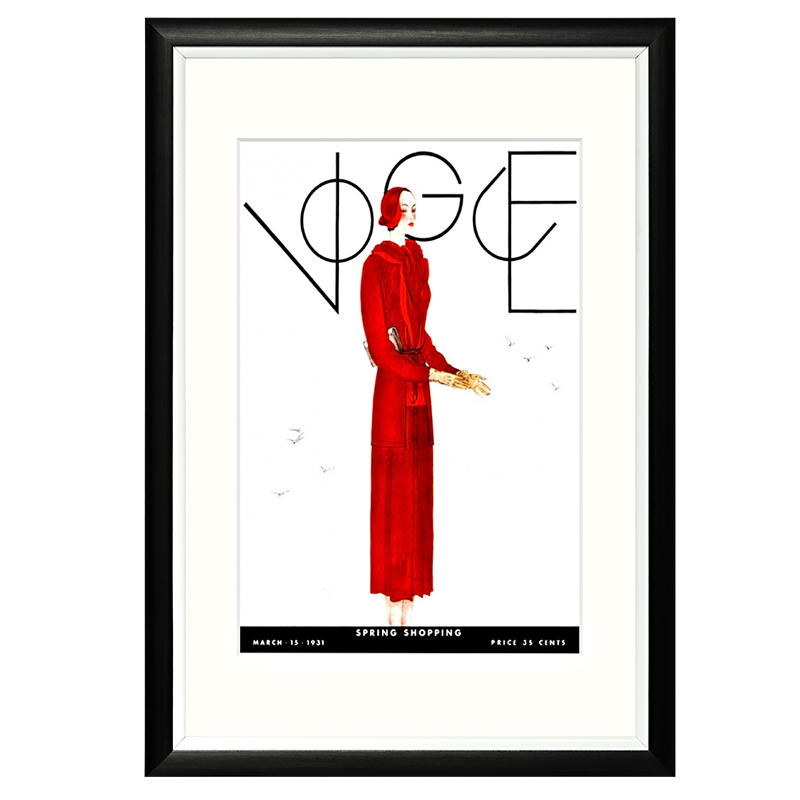Постер Vogue March 1931 Черный Белый Красный Постер Vogue March 1931 Черный Белый Красный в Грозном | Loft Concept