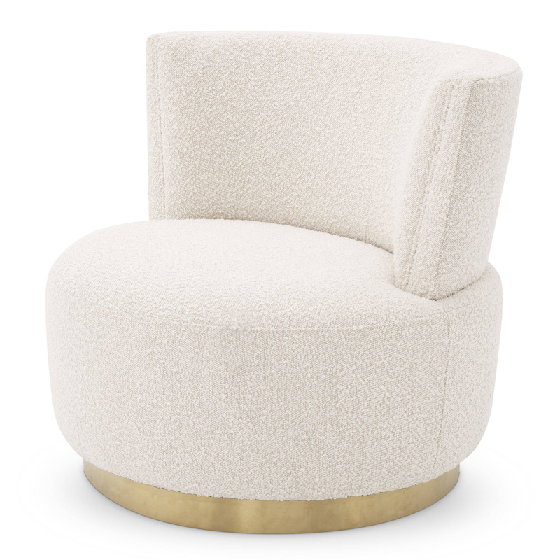 Кресло Eichholtz Swivel Chair Alonso Кремовый Латунь Кресло Eichholtz Swivel Chair Alonso Кремовый Латунь в Грозном | Loft Concept