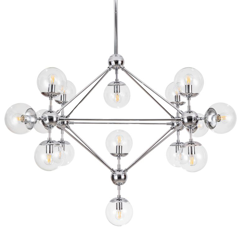 Люстра Modo Chandelier Chrome 15 Хром Прозрачный Люстра Modo Chandelier Chrome 15 Хром Прозрачный в Грозном | Loft Concept