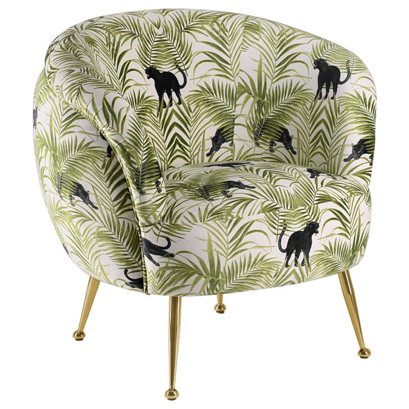 Кресло ARMCHAIR KELLIT Jungle Green Зеленый Глянцевое золото Кресло ARMCHAIR KELLIT Jungle Green Зеленый Глянцевое золото в Грозном | Loft Concept