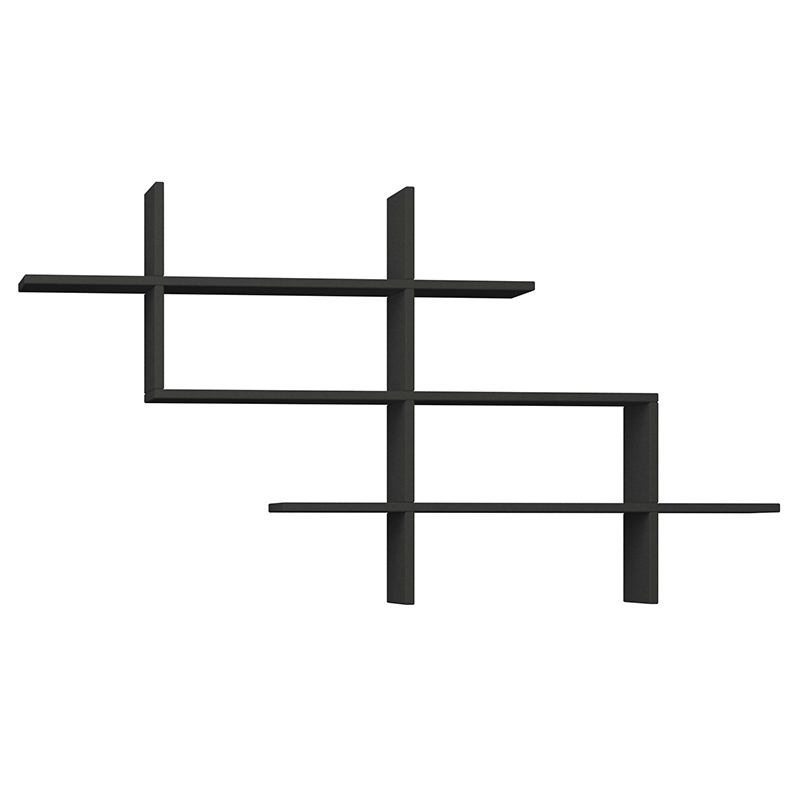 Полка фигурная подвесная цвета антрацит HALIC BOOKCASE ANTHRACITE Антрацит Серый Полка фигурная подвесная цвета антрацит HALIC BOOKCASE ANTHRACITE Антрацит Серый в Грозном | Loft Concept