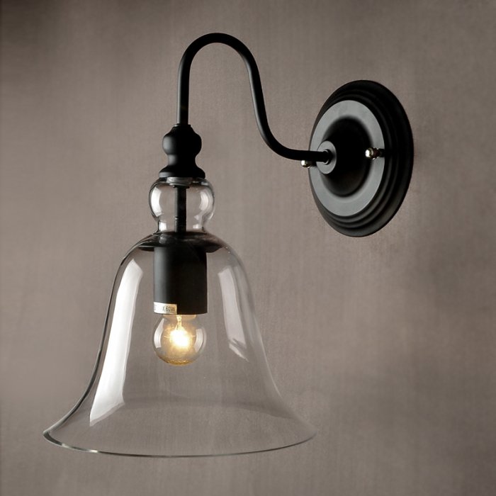 Бра Loft Glass bluebell Черный Бра Loft Glass bluebell Черный в Грозном | Loft Concept